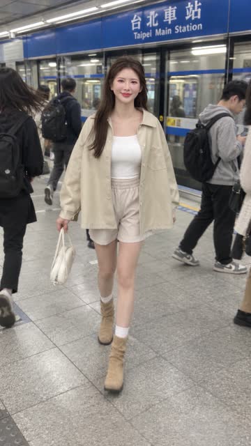 全場定格的月台